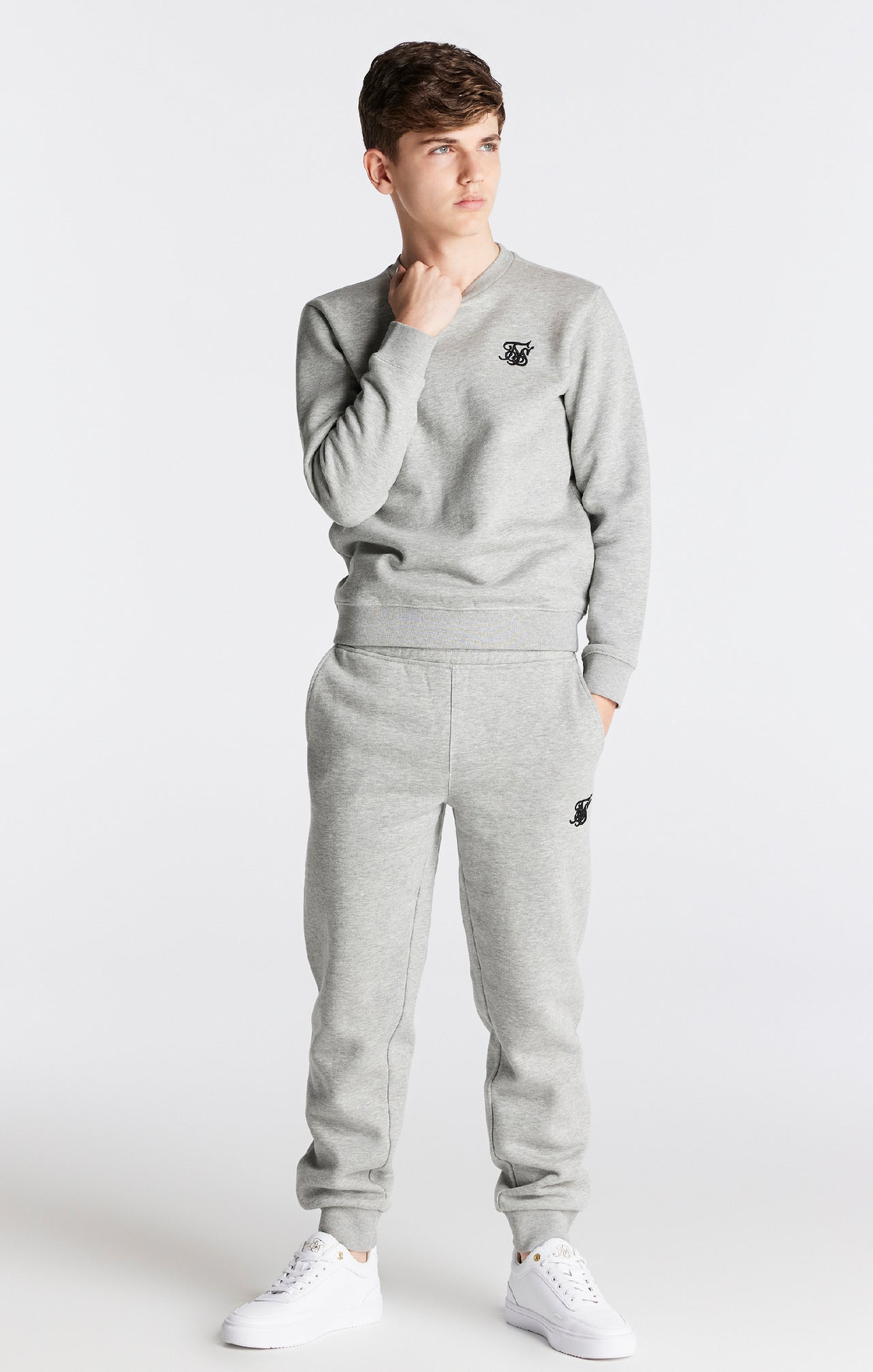 Boys Grey Marl Essentials Sweatshirt (3)