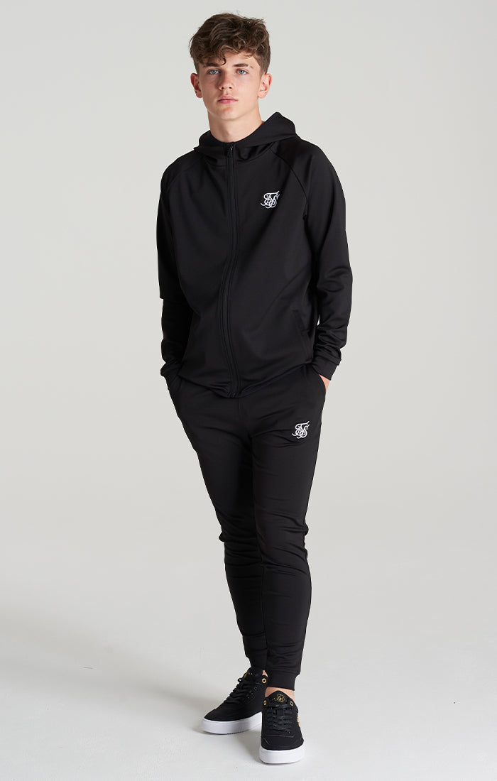 Boys Black Essential Zip Thru Hoodie (1)