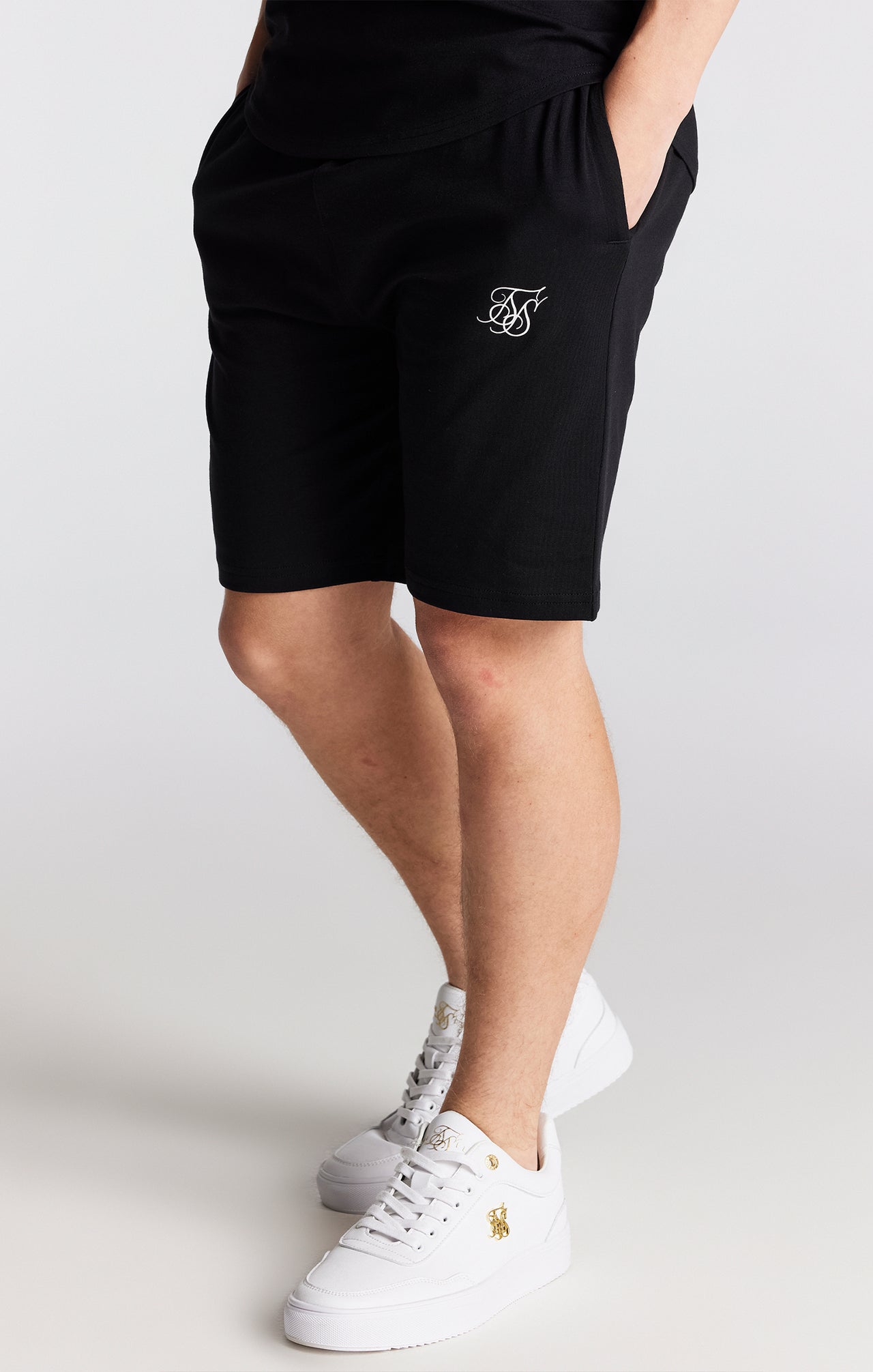 SikSilk Twin Set Tee & Shorts - Black (4)