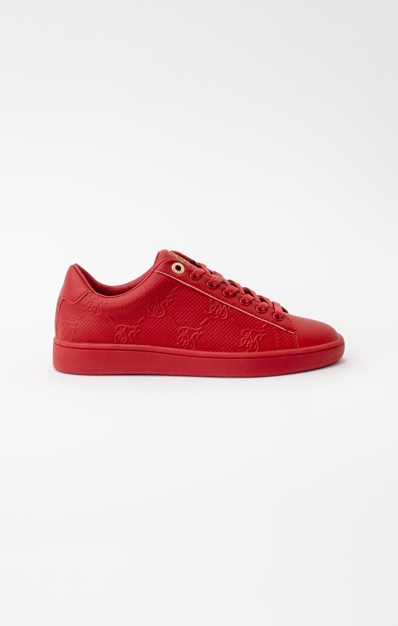 Red Juniors Low-Top Casual Monogram Trainer
