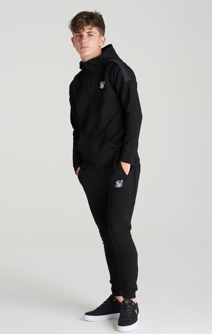 Boys Black Poly Taped Tracksuit (1)