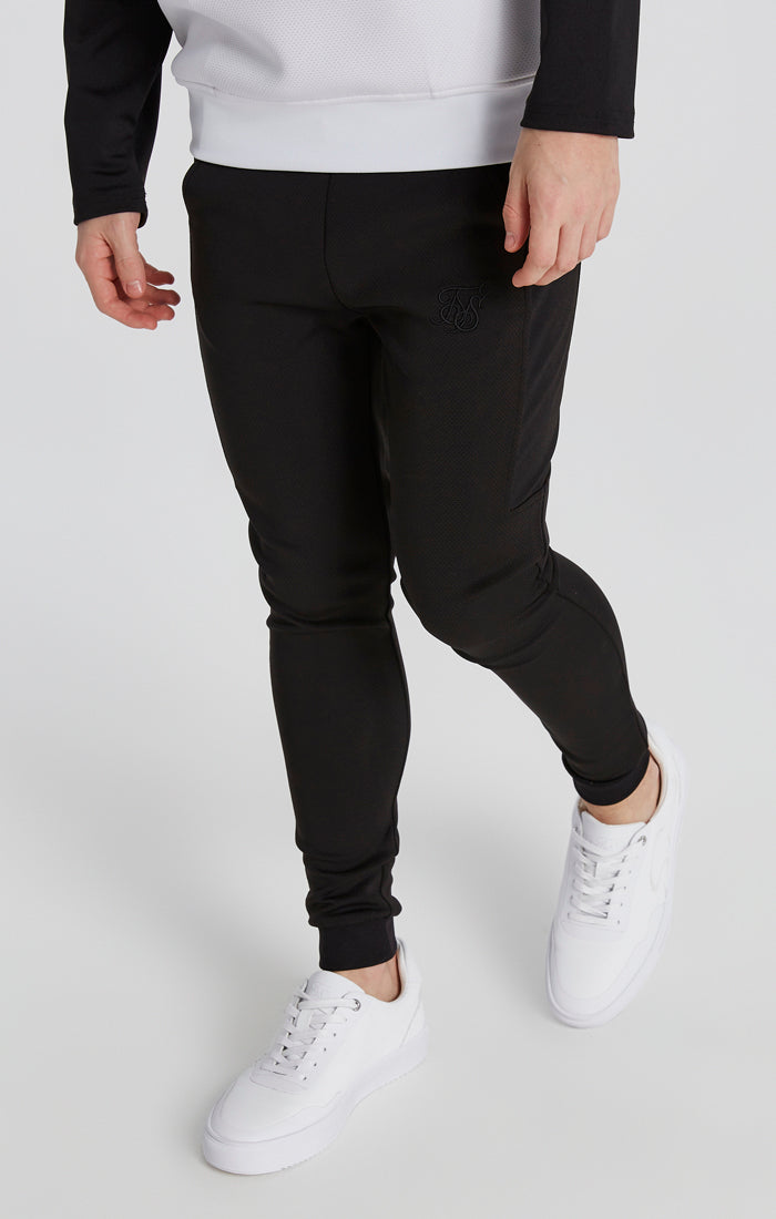 Boys Black Embroidered Logo Jogger