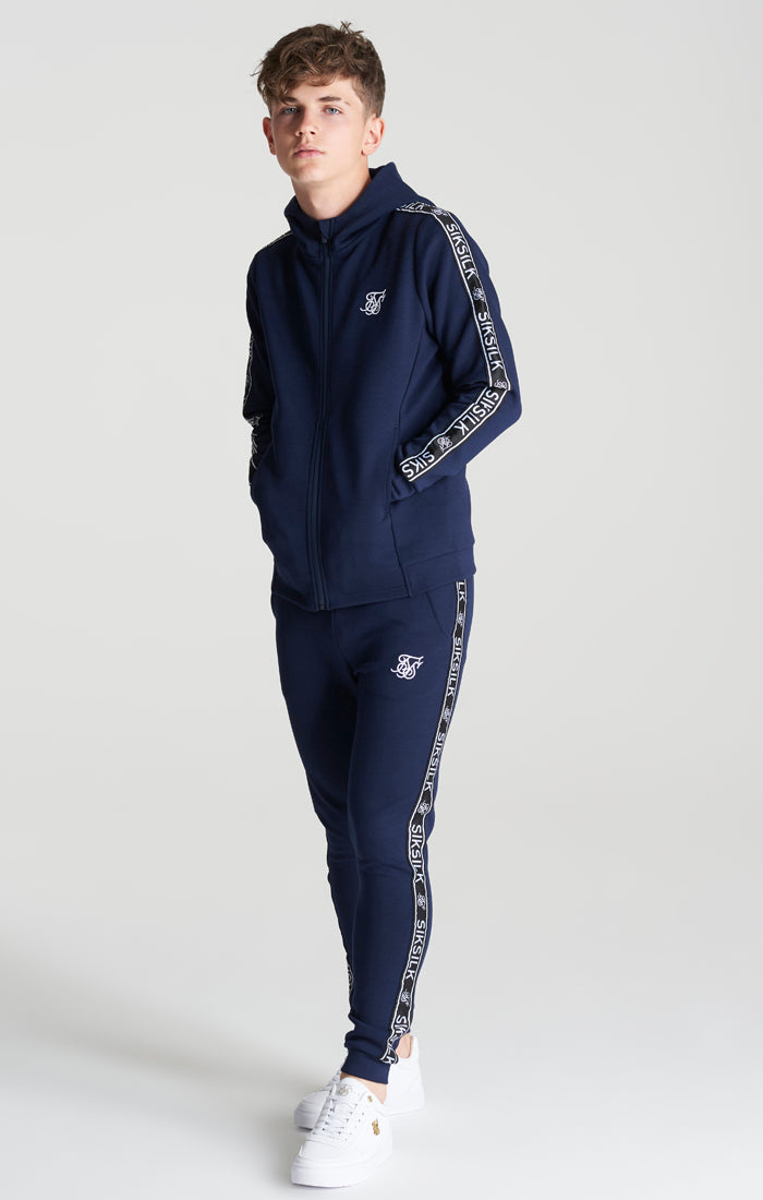 Boys Navy Poly Taped Tracksuit