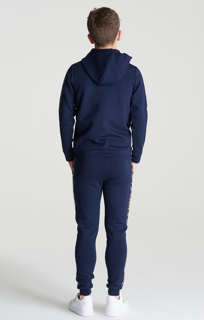 Boys Navy Poly Taped Tracksuit (2)