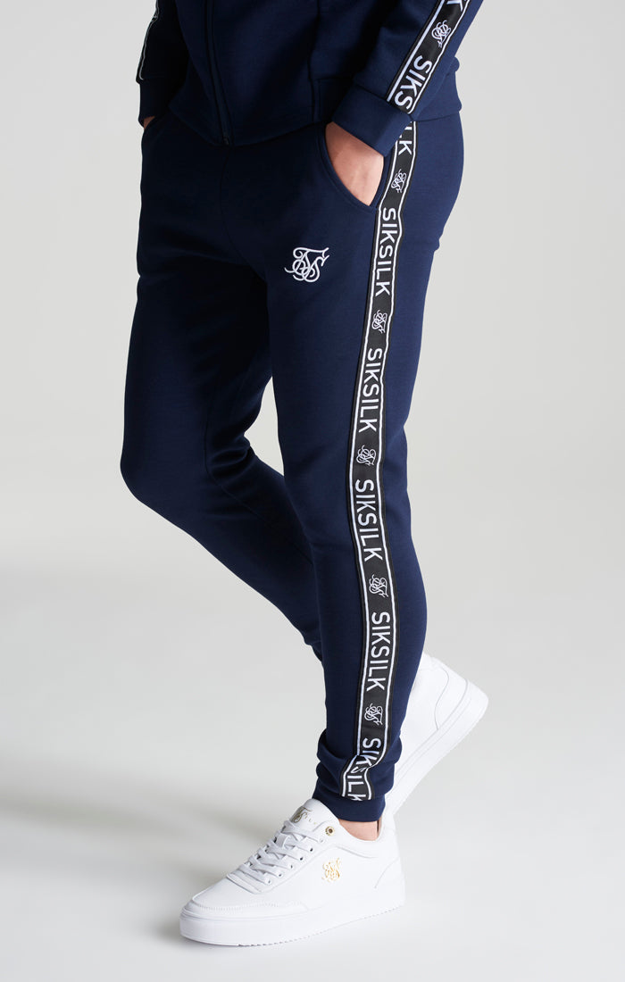 Boys Navy Poly Taped Tracksuit (9)