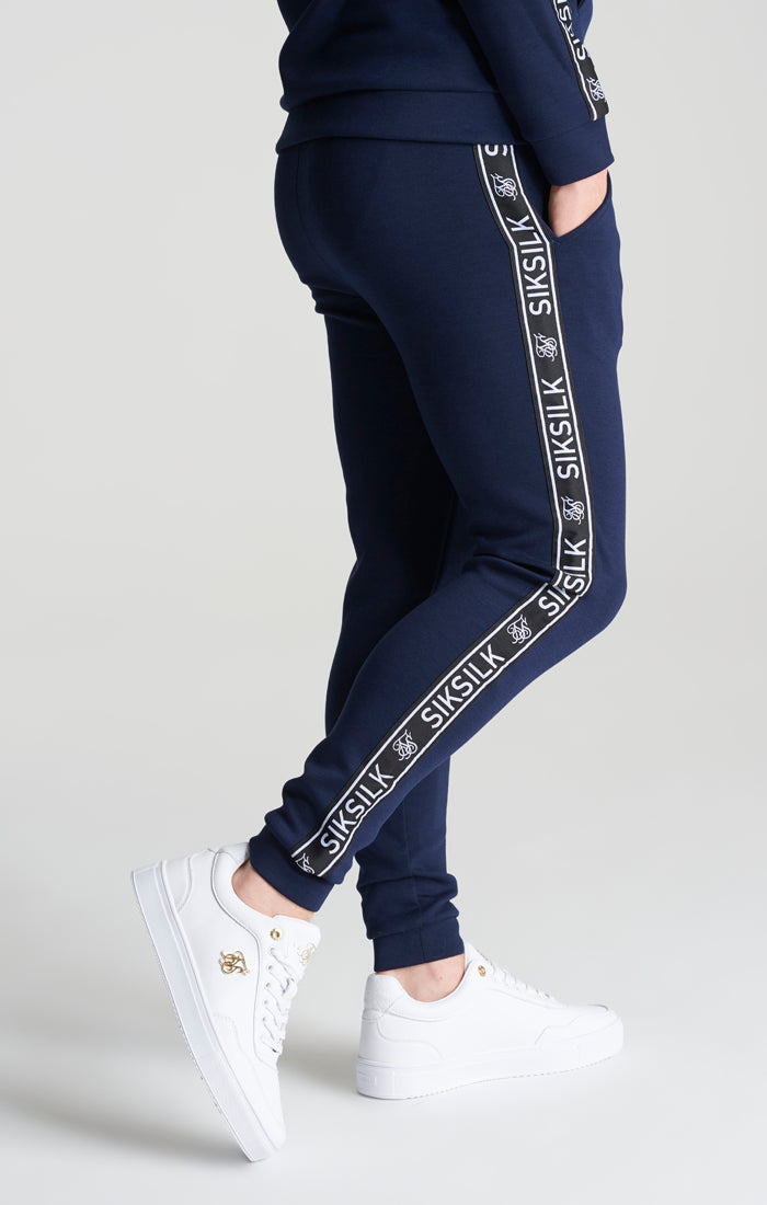 Boys Navy Poly Taped Tracksuit (7)