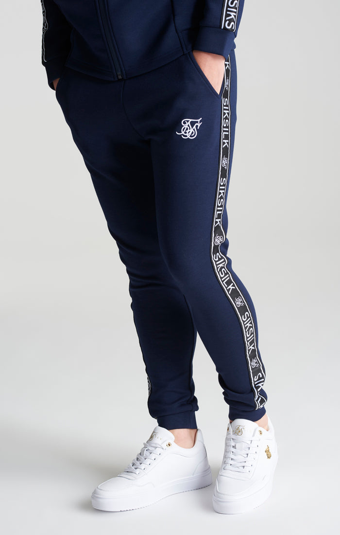 Boys Navy Poly Taped Tracksuit (8)