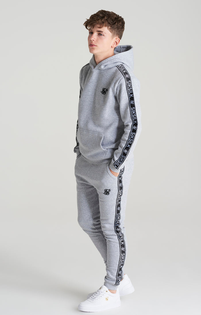 Boys Grey Marl Fleece Taped Tracksuit (1)