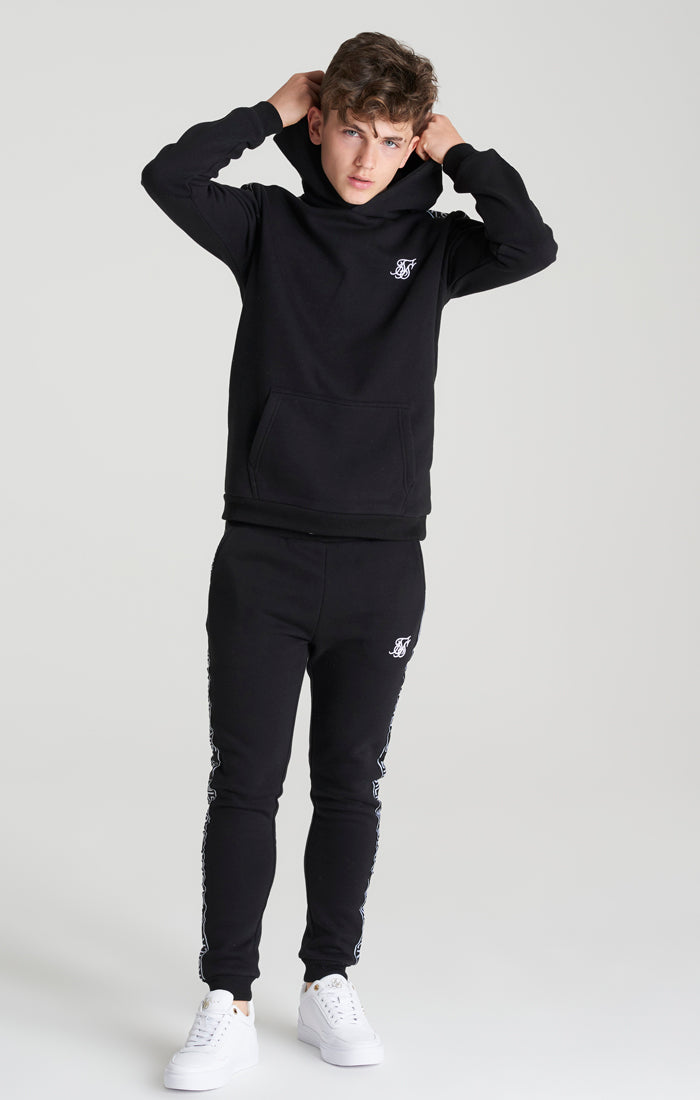 Boys Black Fleece Taped Tracksuit