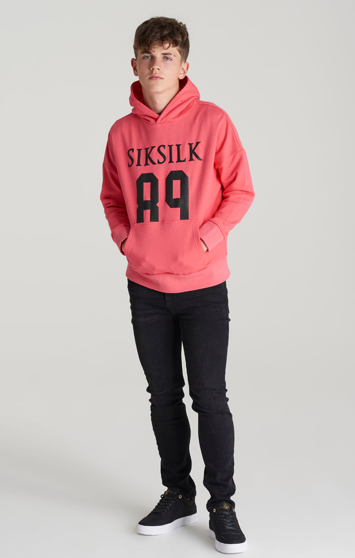 Boys Pink Relaxed Fit Hoodie (4)
