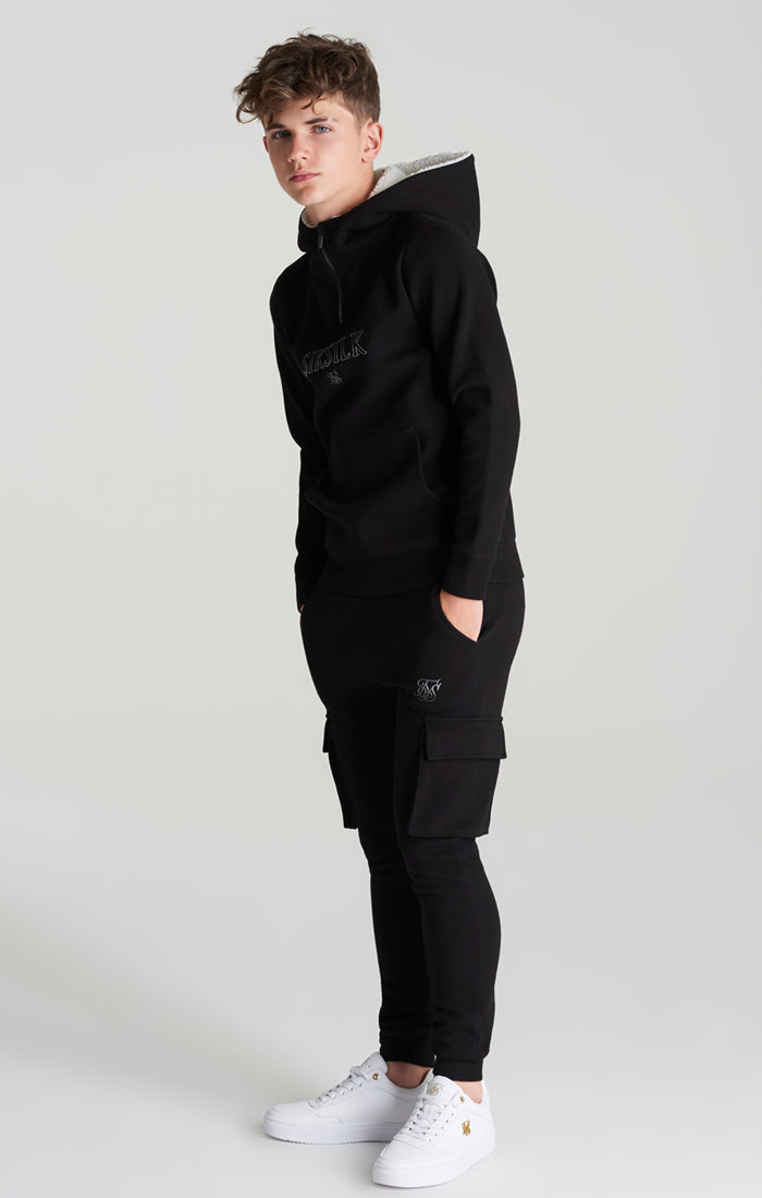 Boys Black Borg 1/4 Zip Hoodie (4)