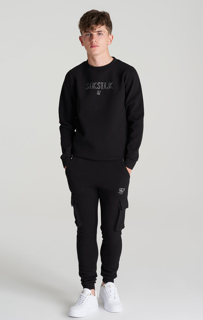 Boys Black Borg Crew Sweater (1)