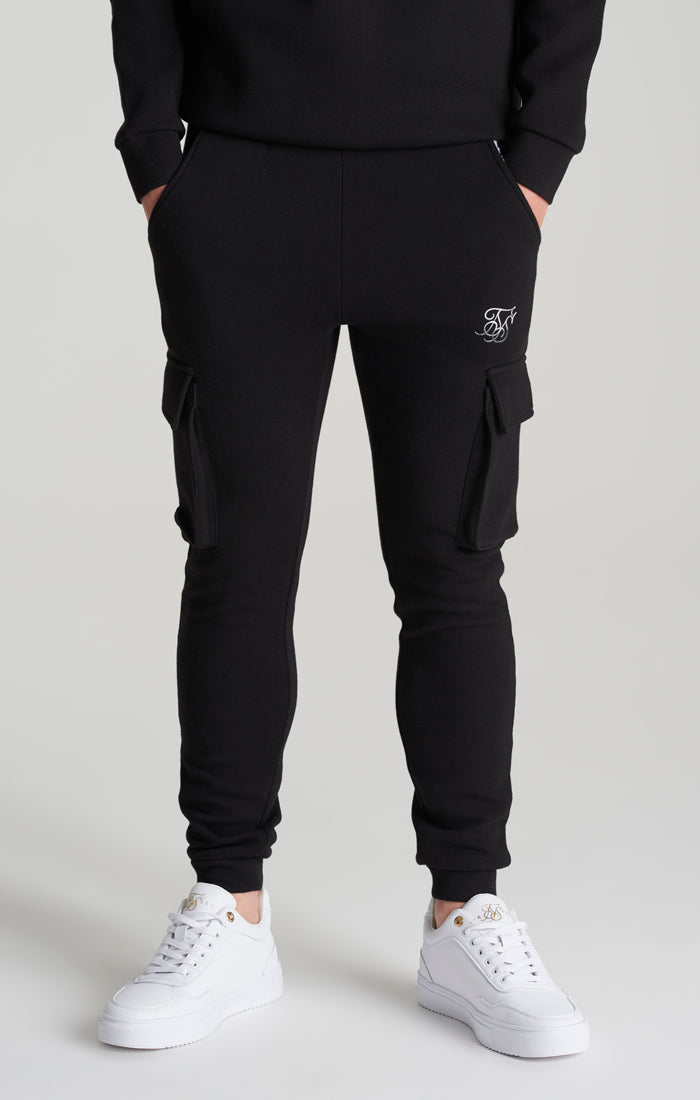 Load image into Gallery viewer, Boys Black Cargo Jogger (2)