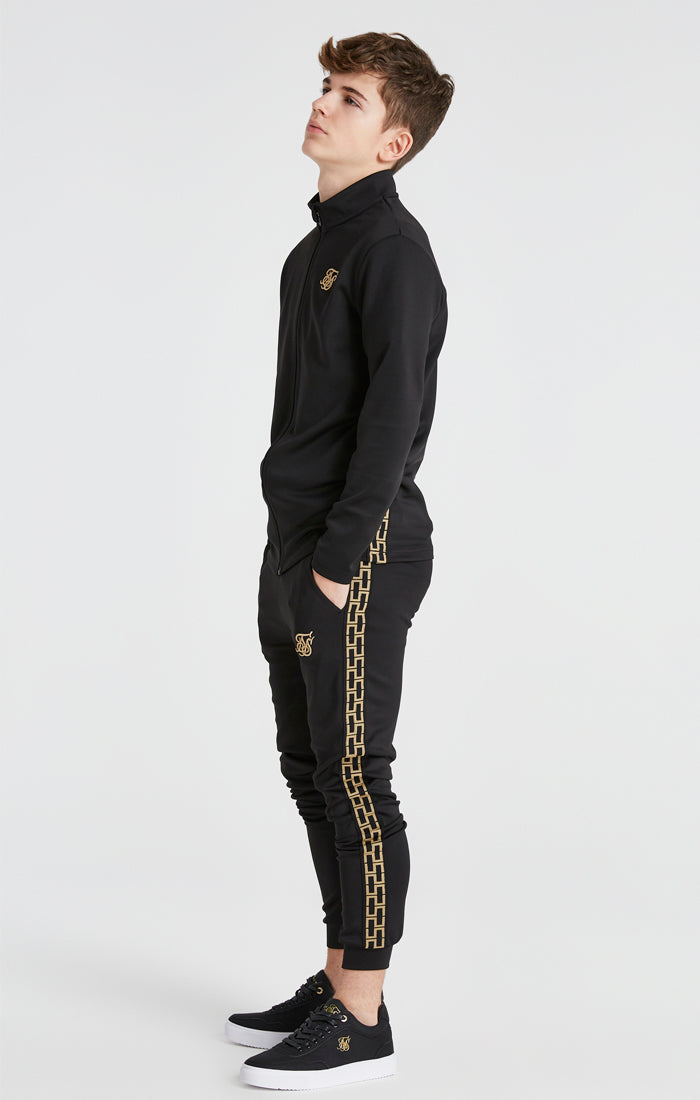 Boys Black Taped Track Top (3)