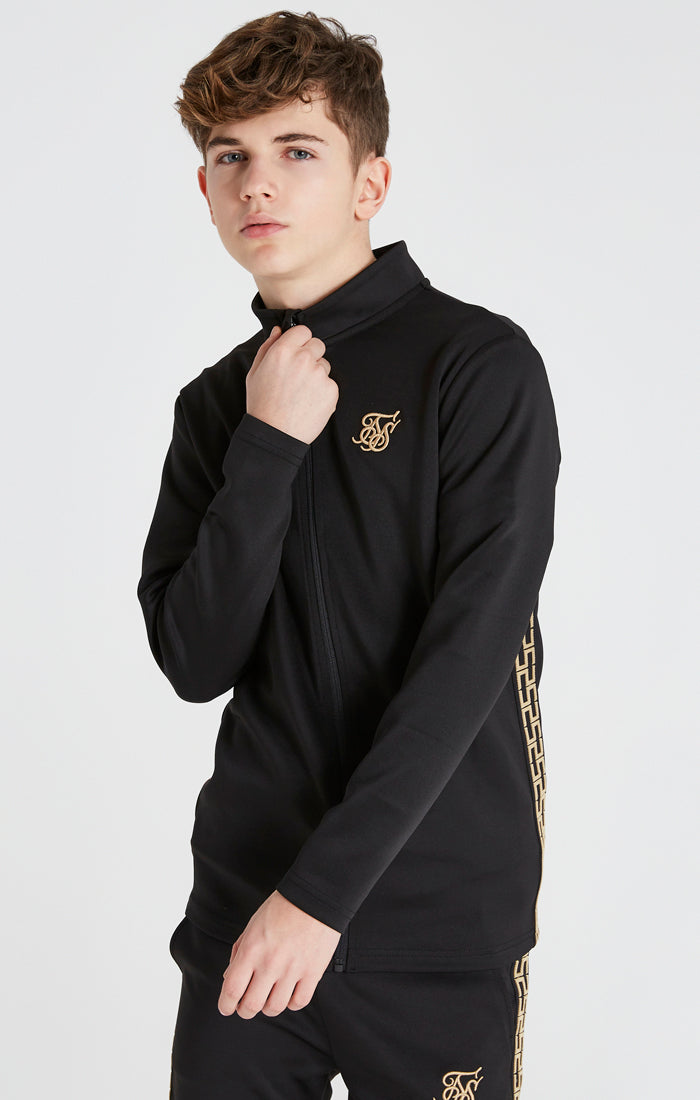 Boys Black Taped Track Top