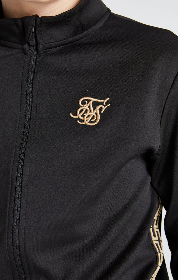 Boys Black Taped Track Top (1)