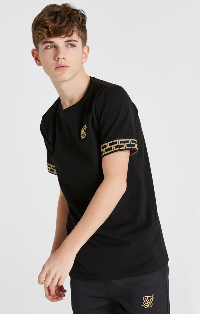 Boys Black Taped T-Shirt