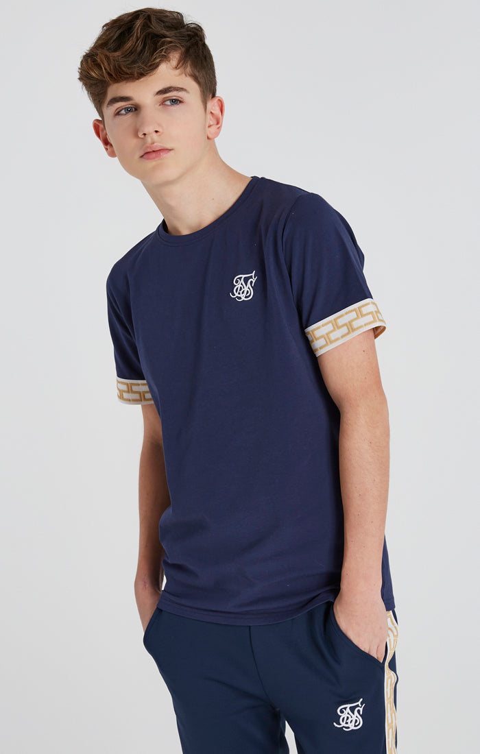 Boys Navy Taped T-Shirt