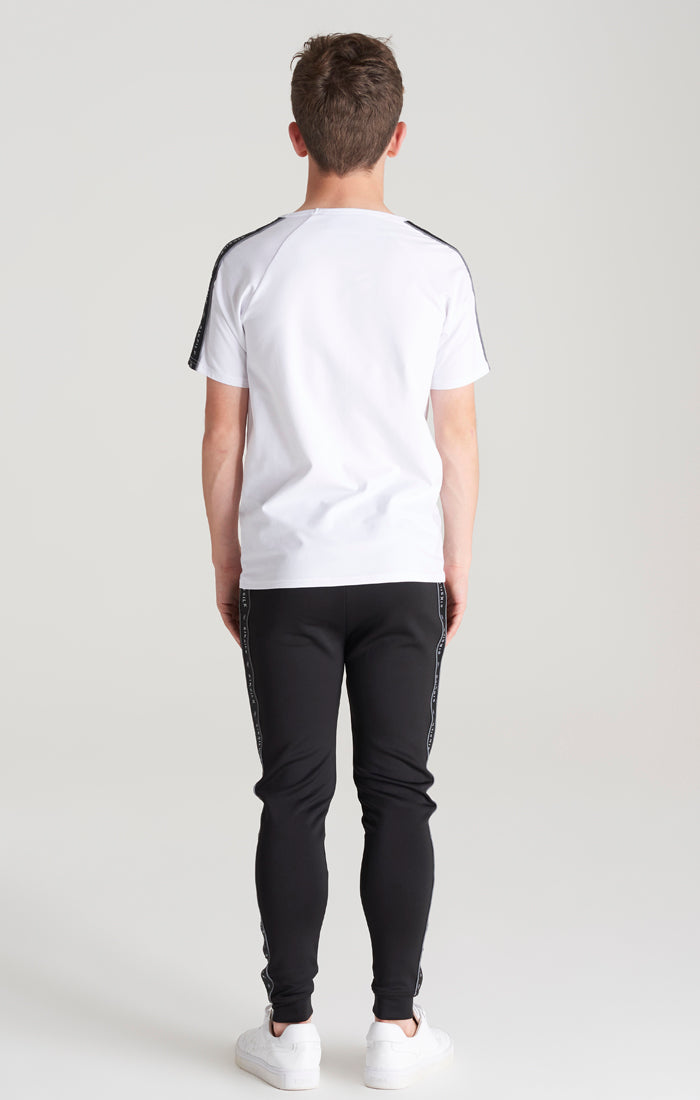 Boys White Taped Raglan T-Shirt (5)