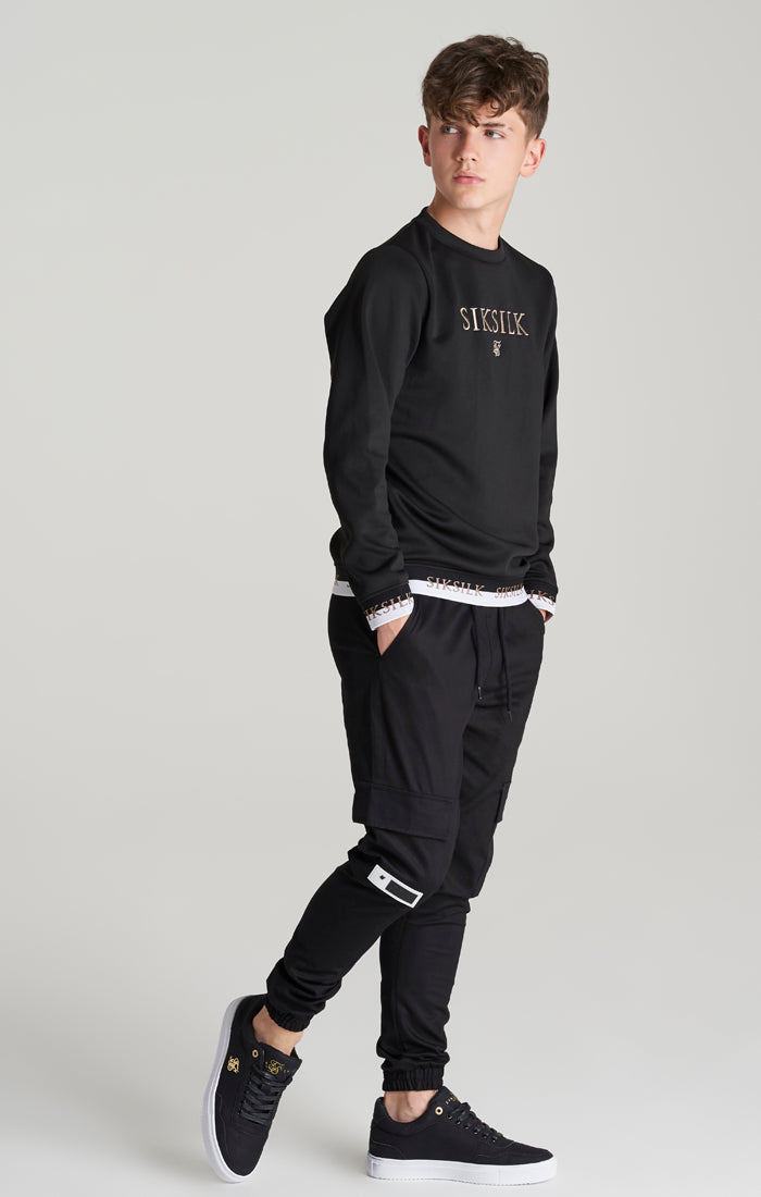 Boys Black Cargo Pant (1)