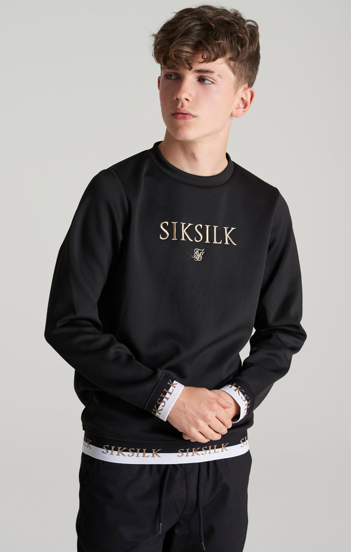 Boys Black Taped Sweatshirt