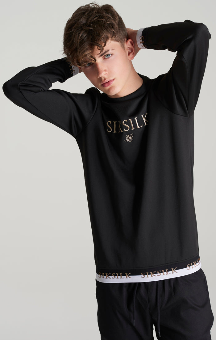 Boys Black Taped Sweatshirt (1)