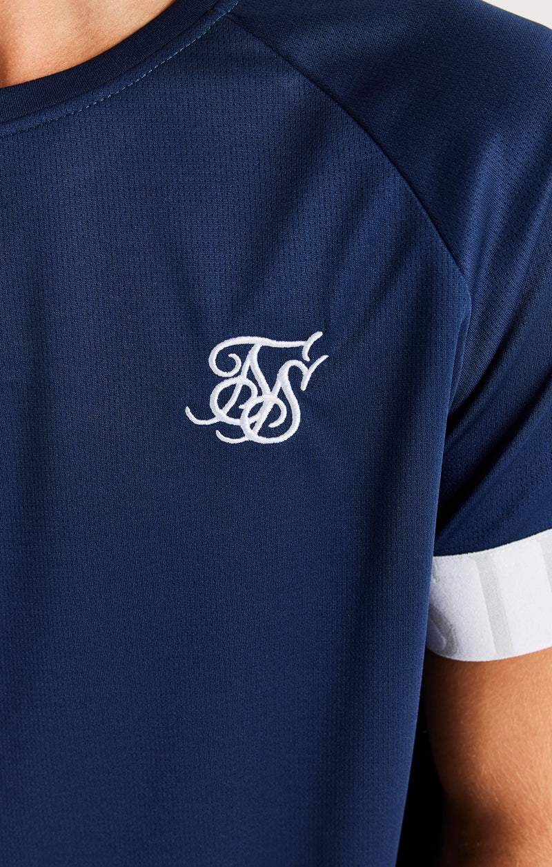 SikSilk Dynamic Tech Tee - Navy (1)