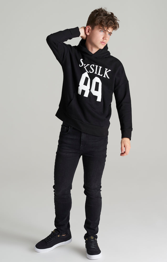Boys Black Relaxed Fit Hoodie (3)