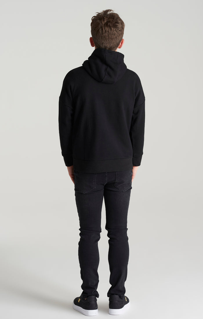Boys Black Relaxed Fit Hoodie (6)