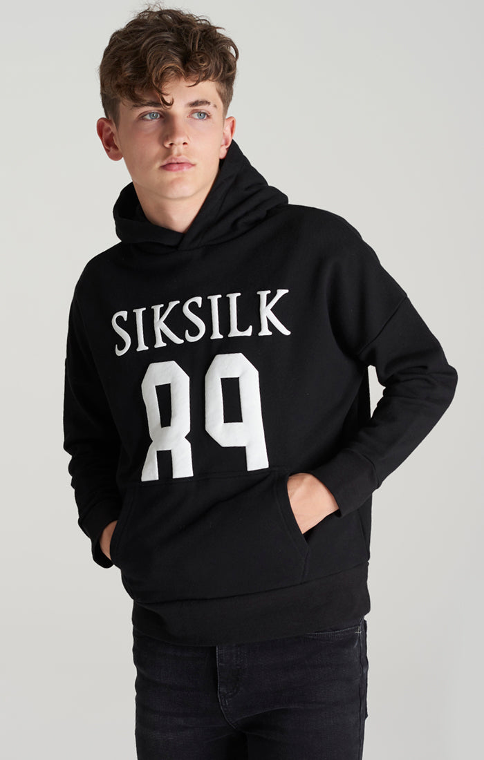 Boys Black Relaxed Fit Hoodie (1)
