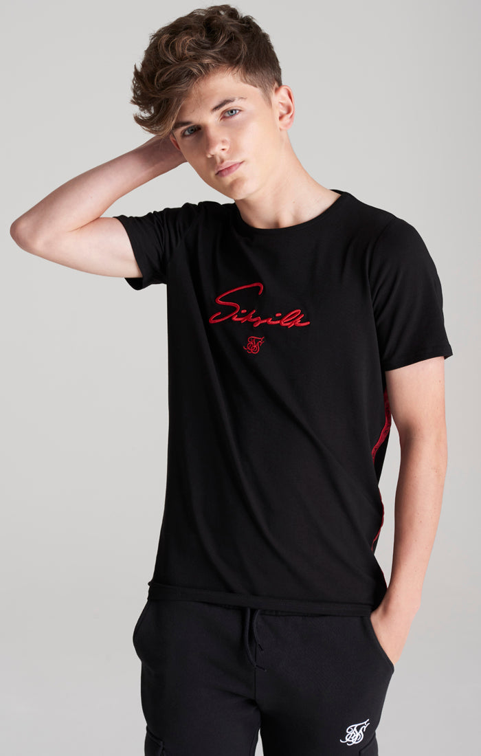 Boys Black Taped T-Shirt