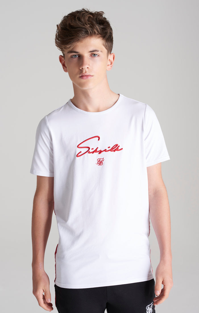 Boys White Taped T-Shirt