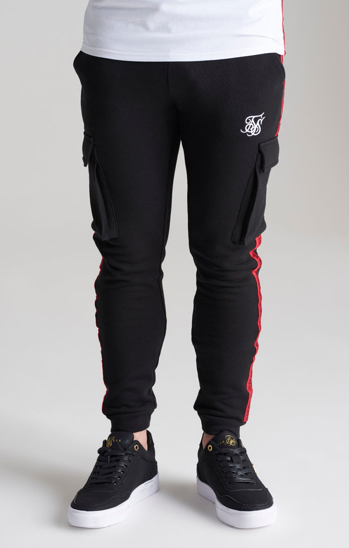 Boys Black Taped Cargo Jogger (1)