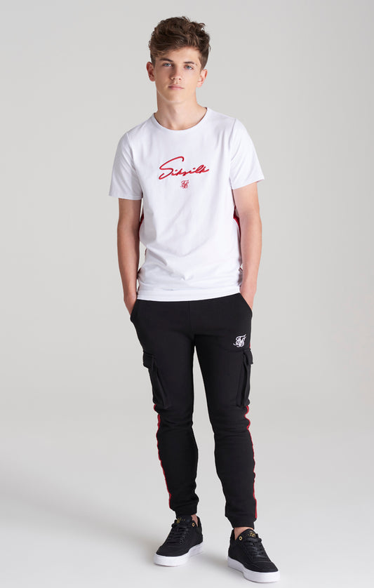 Boys White Taped T-Shirt