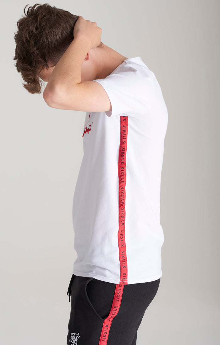 Load image into Gallery viewer, Boys White Taped T-Shirt (2)