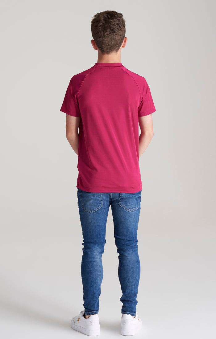 Boys Pink Retro Sports T-Shirt (5)