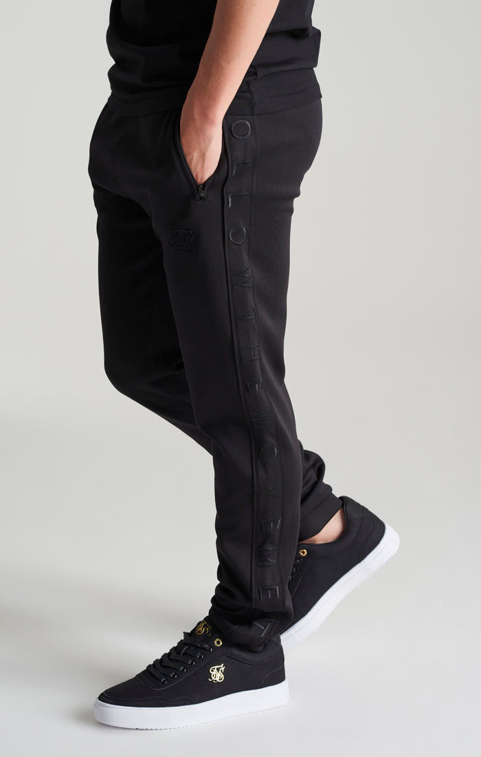Boys Black Panelled Jogger