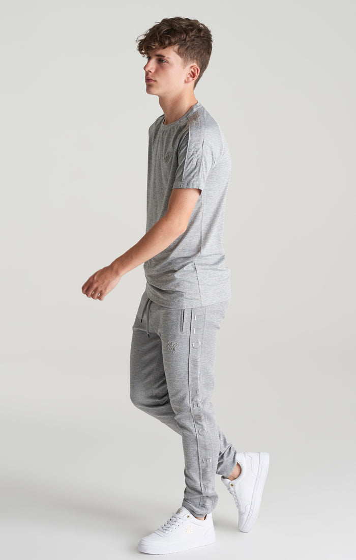 Load image into Gallery viewer, Boys Grey Marl Panelled T-Shirt (2)