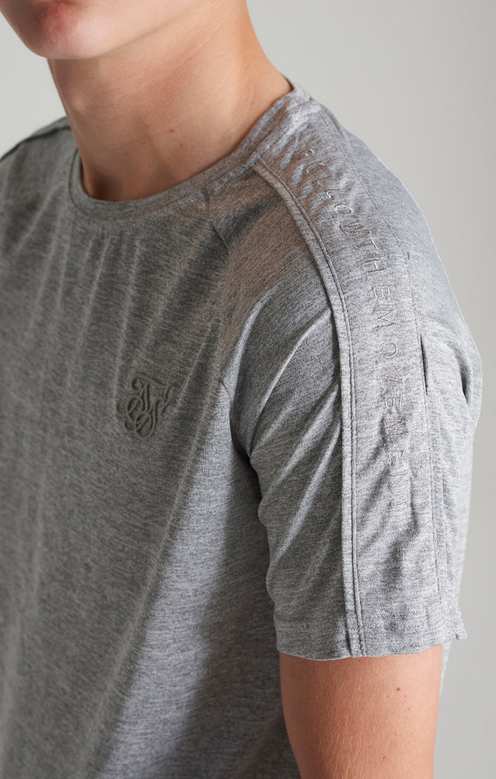 Boys Grey Marl Panelled T-Shirt (4)