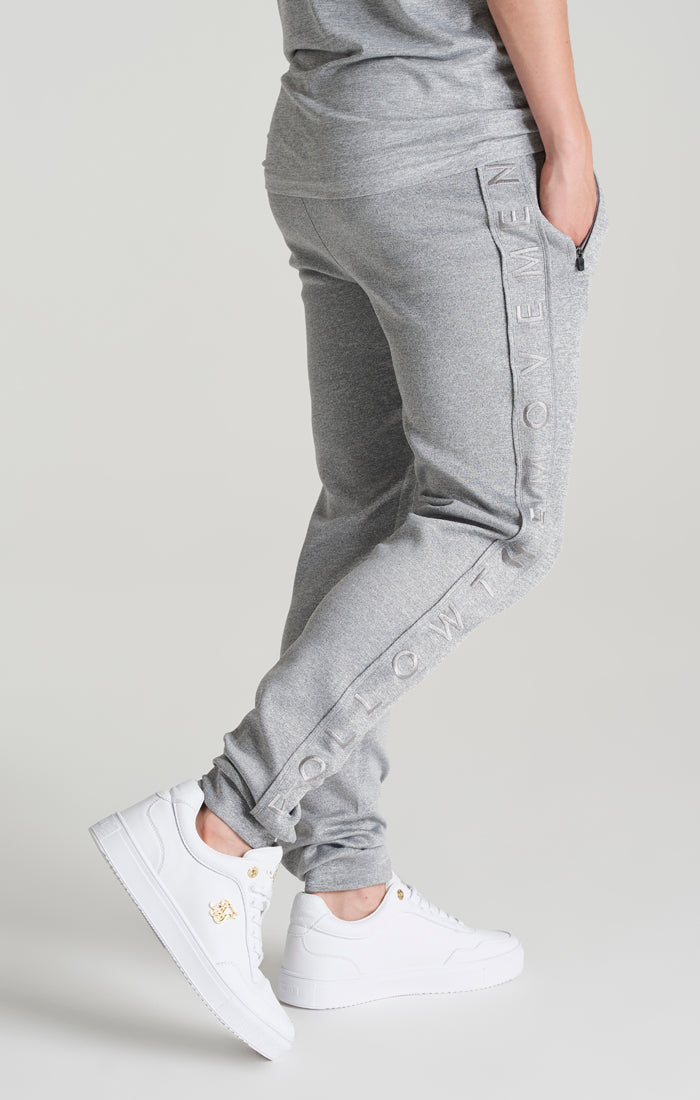 Boys Grey Marl Panelled Jogger (1)