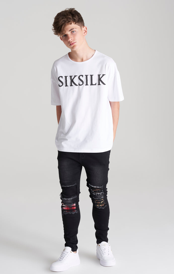 Boys White Oversized T-Shirt (1)