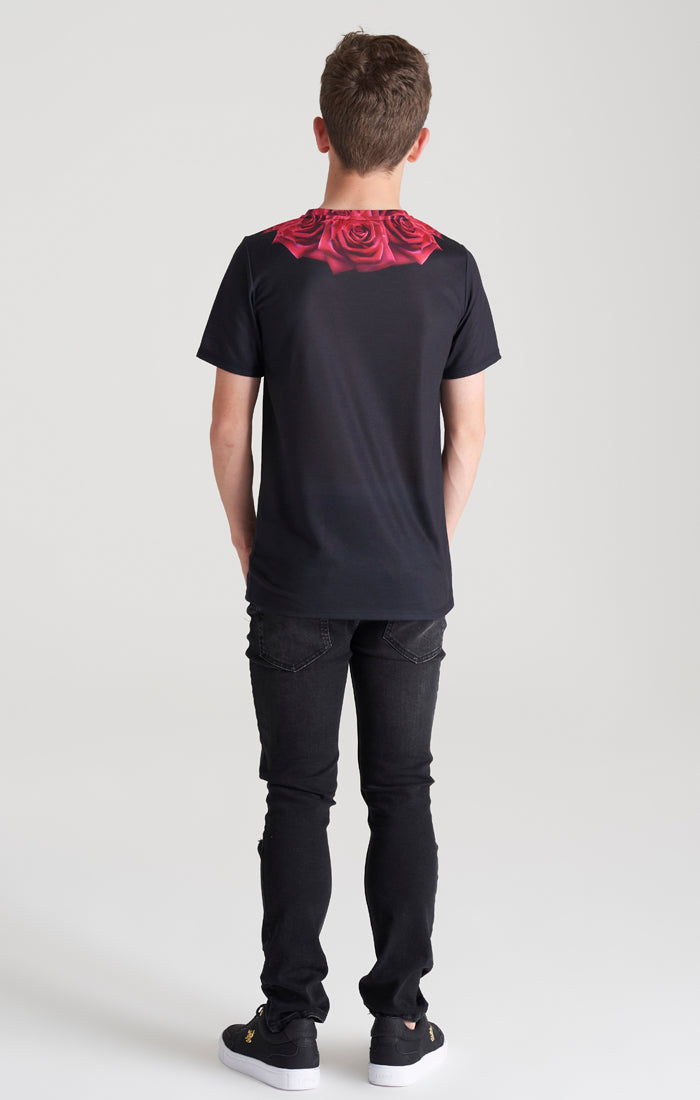 Boys Black Rose T-Shirt (5)