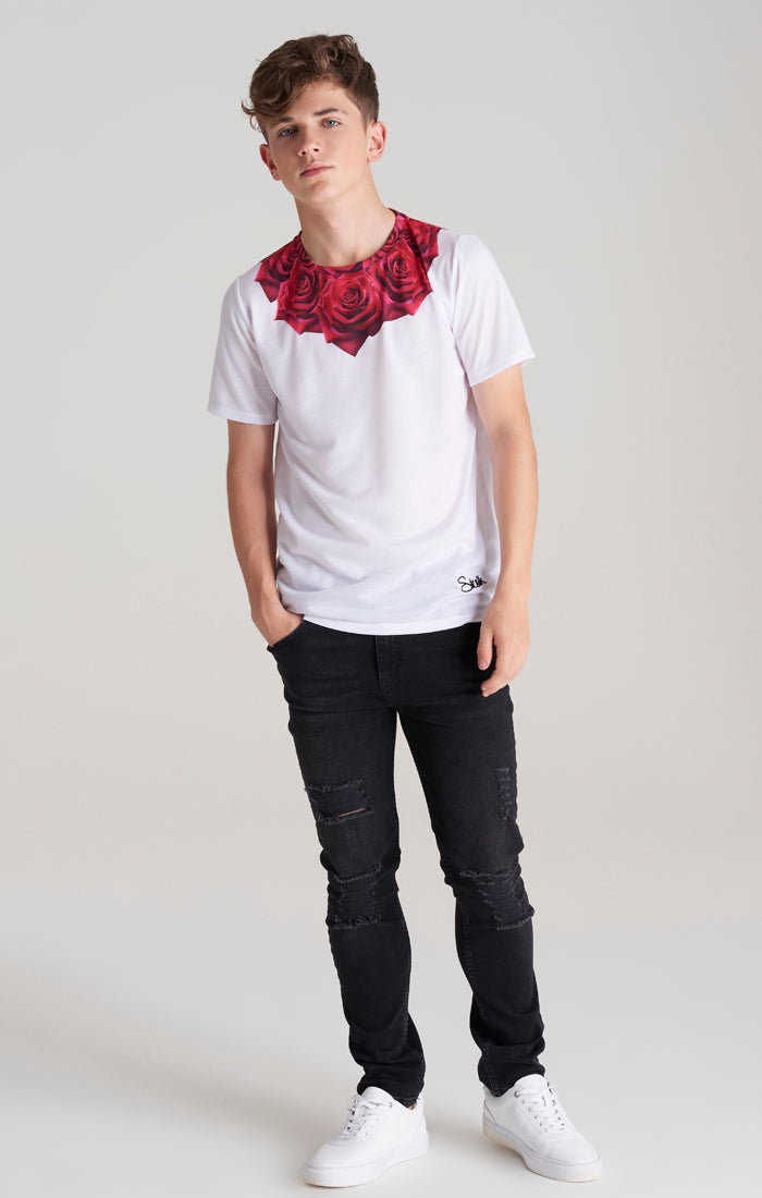 Boys White Rose T-Shirt (1)