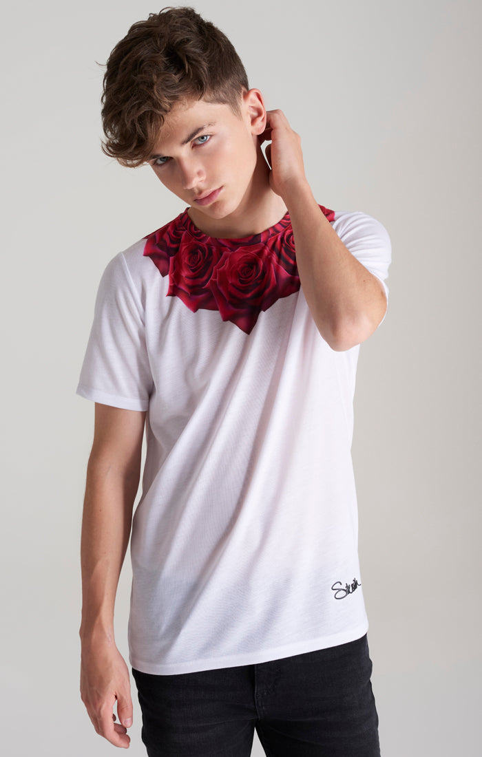 Boys White Rose T-Shirt