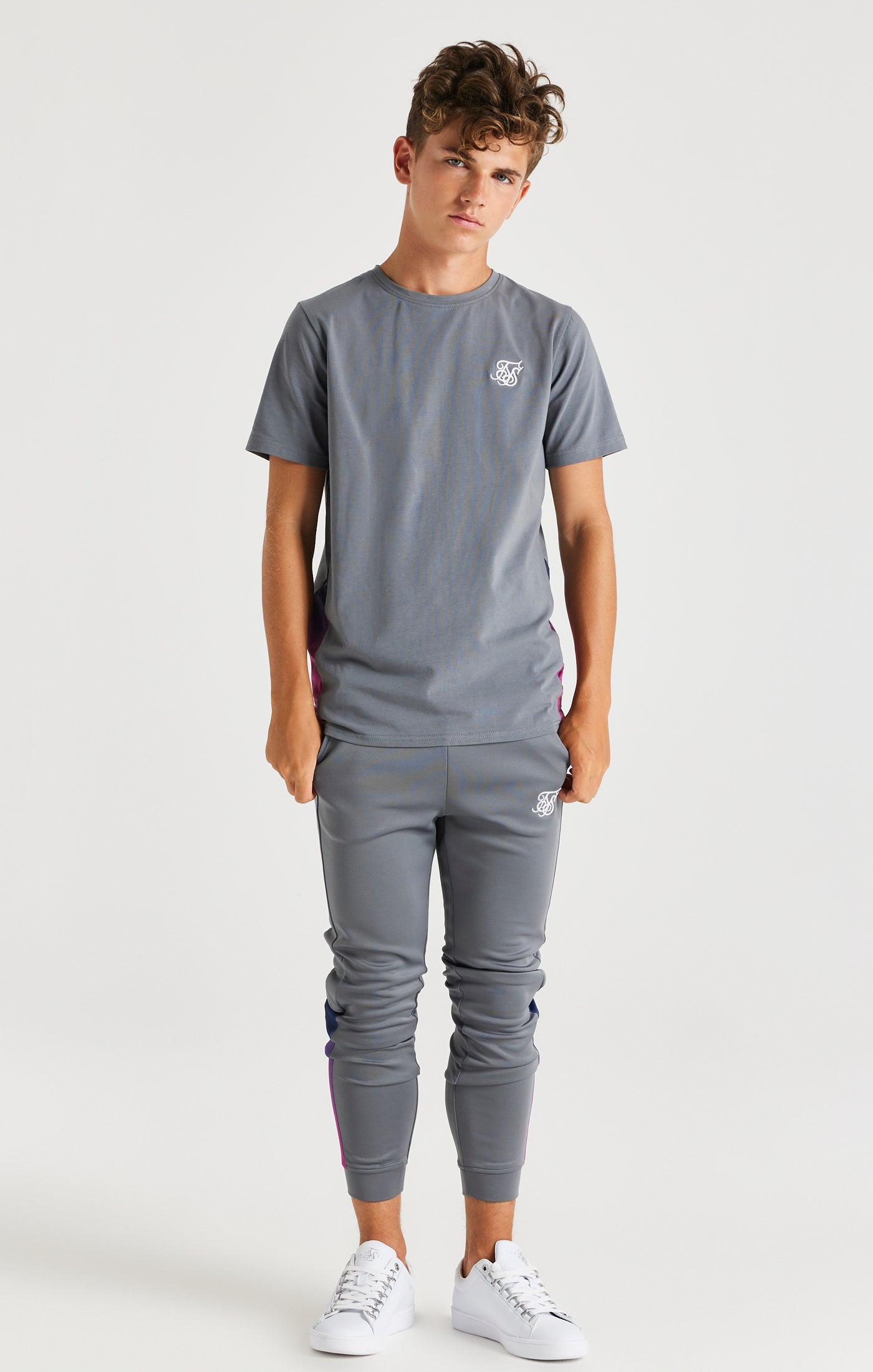 Load image into Gallery viewer, SikSilk Navigate Fade Panel Trousers - Grey (2)
