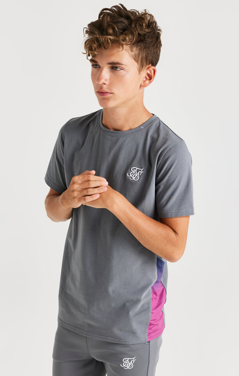 Boys Grey Fade Side Panel T-Shirt