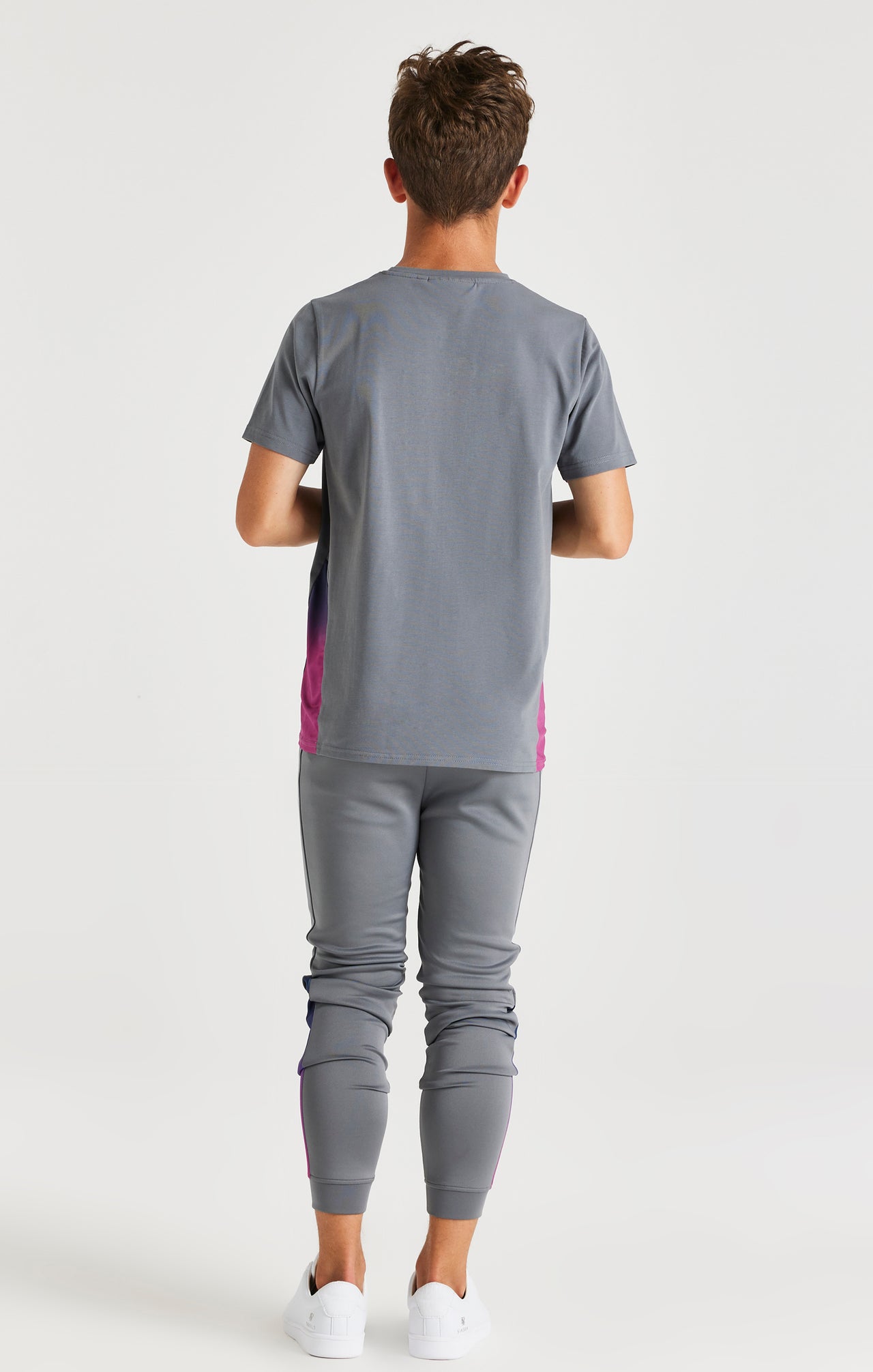 Boys Grey Fade Side Panel T-Shirt (4)