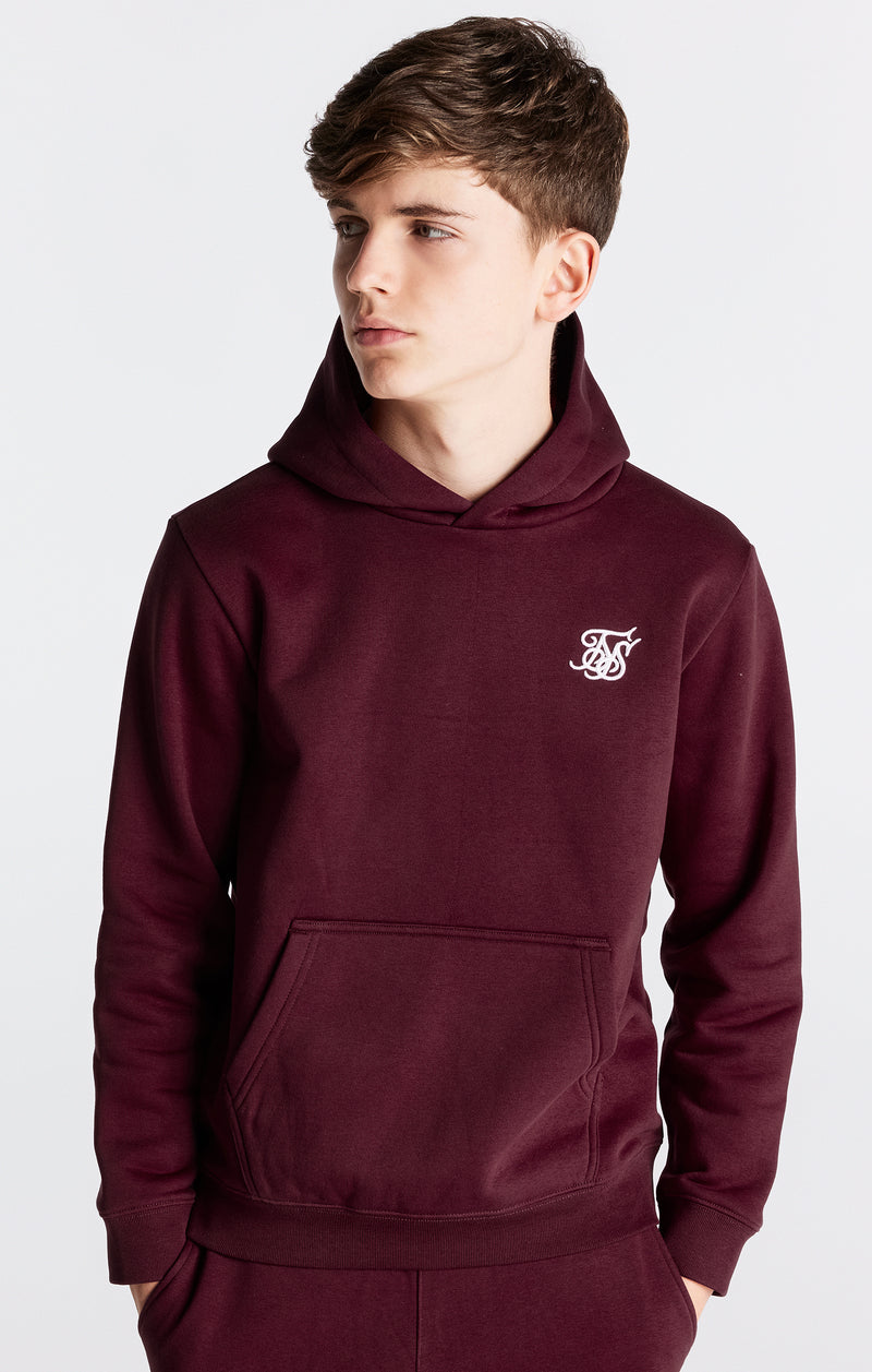 Boys Burgundy Essentials Overhead Hoodie