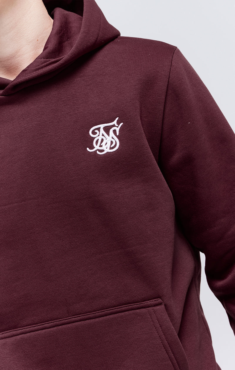 Boys Burgundy Essentials Overhead Hoodie (1)