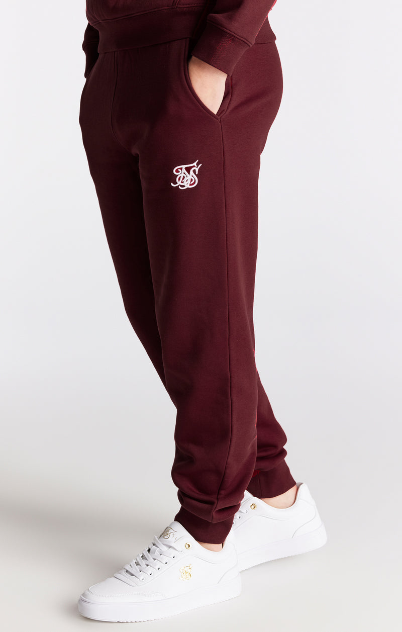 Boys Burgundy Essentials Cuffed Jogger (1)